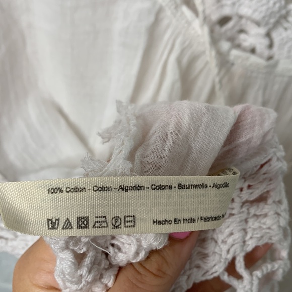 Free People Crochet Oversized Sleeveless Oversized Top size Small - Picture 9 of 10